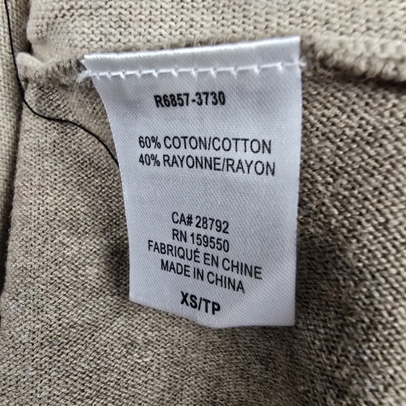 RENUAR Cowl Knit Oversized Sweater Cream Womens Size XS Old Money‎ Quiet Luxury - Picture 6 of 13